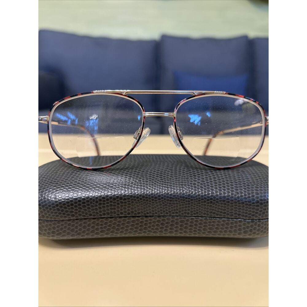 Modern Optical JOEL DEMI AMBER 54-16 Metal Full Rim Eyeglasses Frame F368 Square - Picture 3 of 11